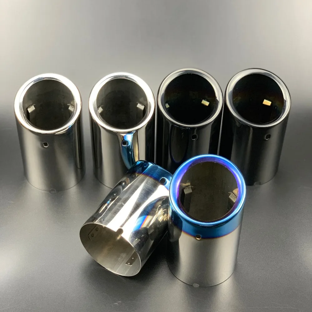 1 пара наконечников выхлопной трубы из нержавеющей стали для AUDI A4 A5 A6 Q3 09