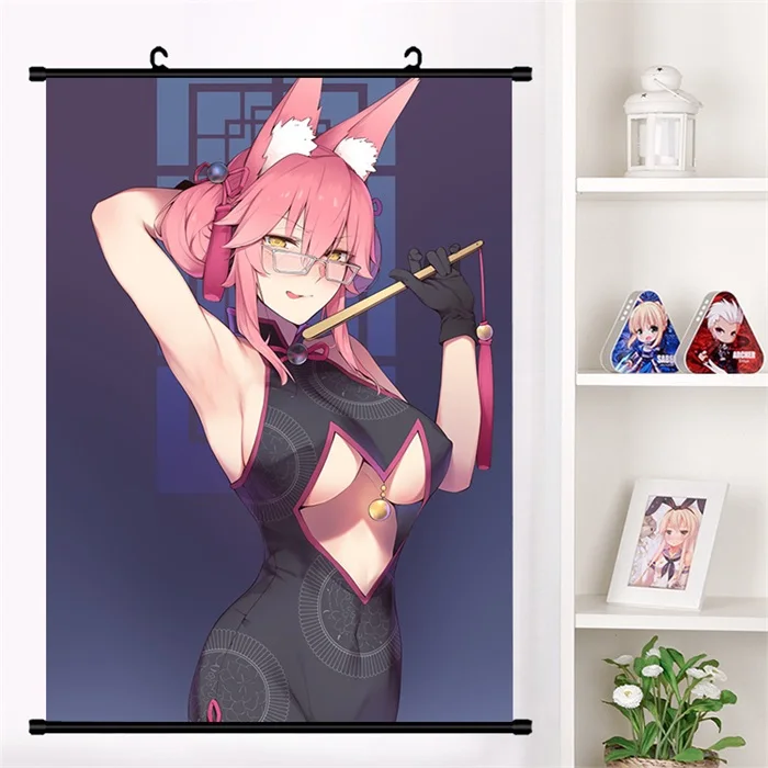 T Японское аниме Манга Fate/большой заказ FGO сексуальный tamamo no Mae Косплей стены прокрутки Фреска плакат настенный висящий плакат домашний декор сбор - Цвет: T