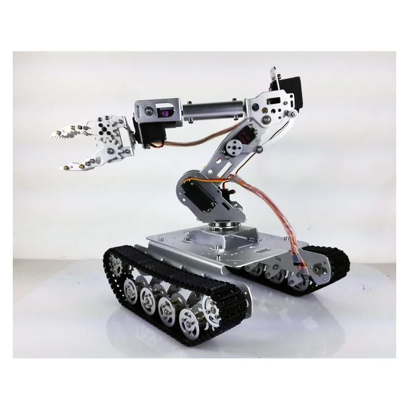 Амортизатор rc Танк Автомобиль WiFi+ 7-DOF рука робота захват+ 7 шт. MG996R Servos TS100 Смарт RC робот танк комплект