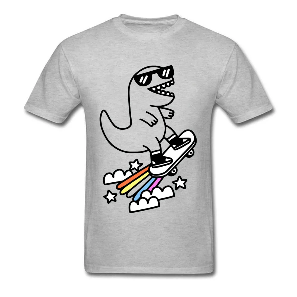 T Shirt Skater T-Rex T-shirt Men Hip Hop Tshirt 2019 Green Tops 100% Cotton Streetwear Skateboard Tee Youth Anime Clothes Custom | Мужская