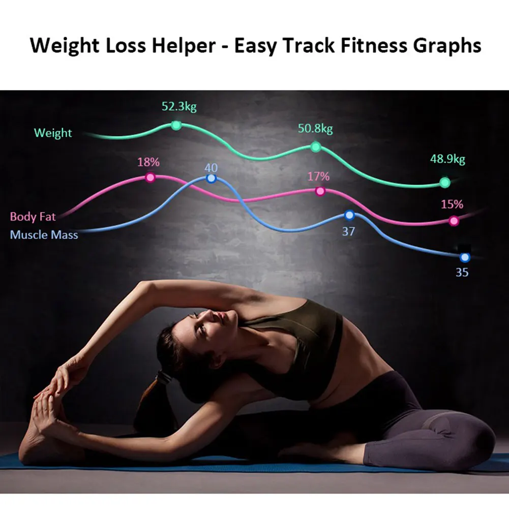 Электронные весы Smart Body Scale многофункциональные Bluetooth lcd Цифровые ж/к вода умный