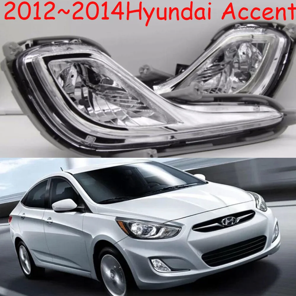 Один набор автомобилей бампера лампы для Hyundai акцент туман светильник solaris 2012 ~ 2014