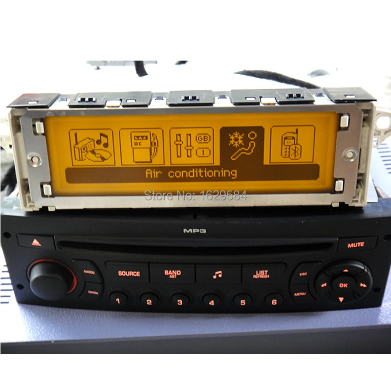 Автомобильный Ssupport USB и Bluetooth дисплей желтый монитор 12 pin чехол для Peugeot 307 407 408 citroen