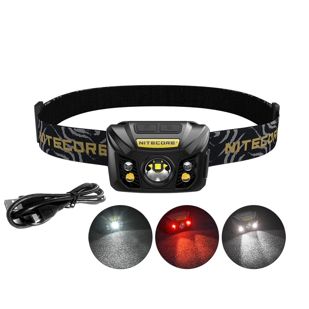 Аккумуляторная головная лампа NITECORE NU32 с USB CREE XP G3 S3 max 550 люмен светильник легкая