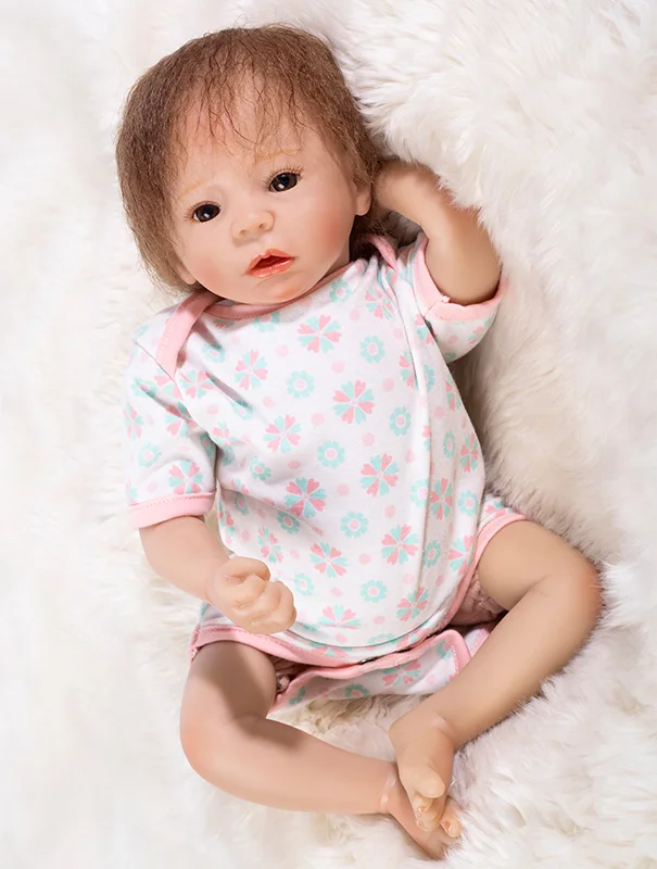 48 см ручной работы 19 &quotBebe живой Reborn силиконовые детские куклы Моделирование