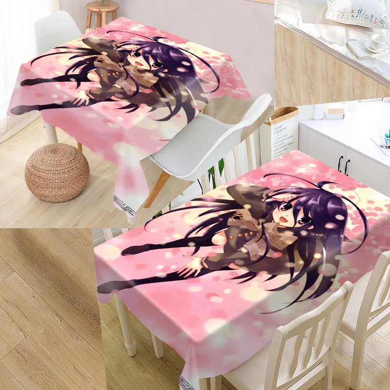 

Custom Shakugan's Shana Table Cloth Oxford Print Rectangular Waterproof Oilproof Table Cover Square Wedding Tablecloth