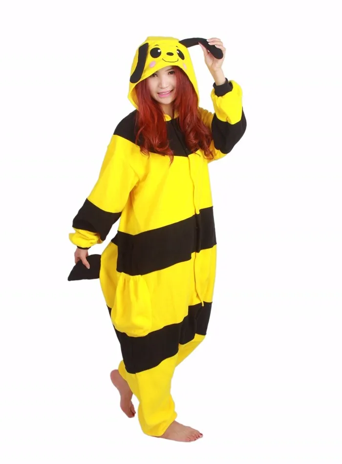 Взрослые женщины мужчины пчела новые костюмы лапы обувь мультфильм комбинезон