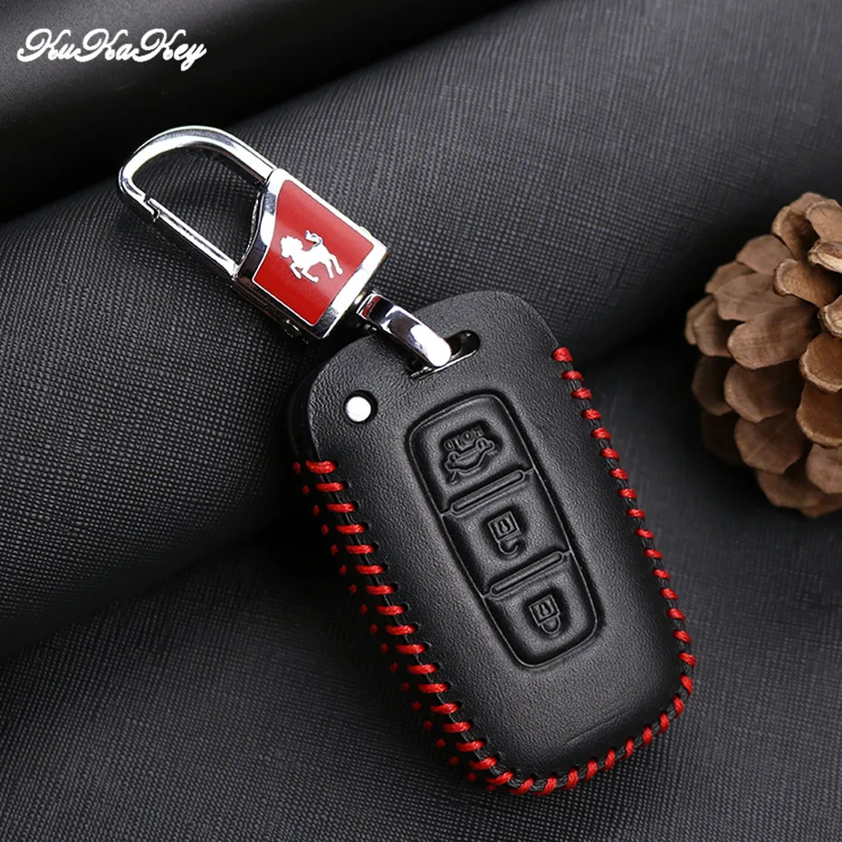 Кожаный чехол для автомобильных ключей KIA Sportage R 3 2017 Forte Optima Soul Azera Sorenta Rio K2 K3 Ceed Picanto