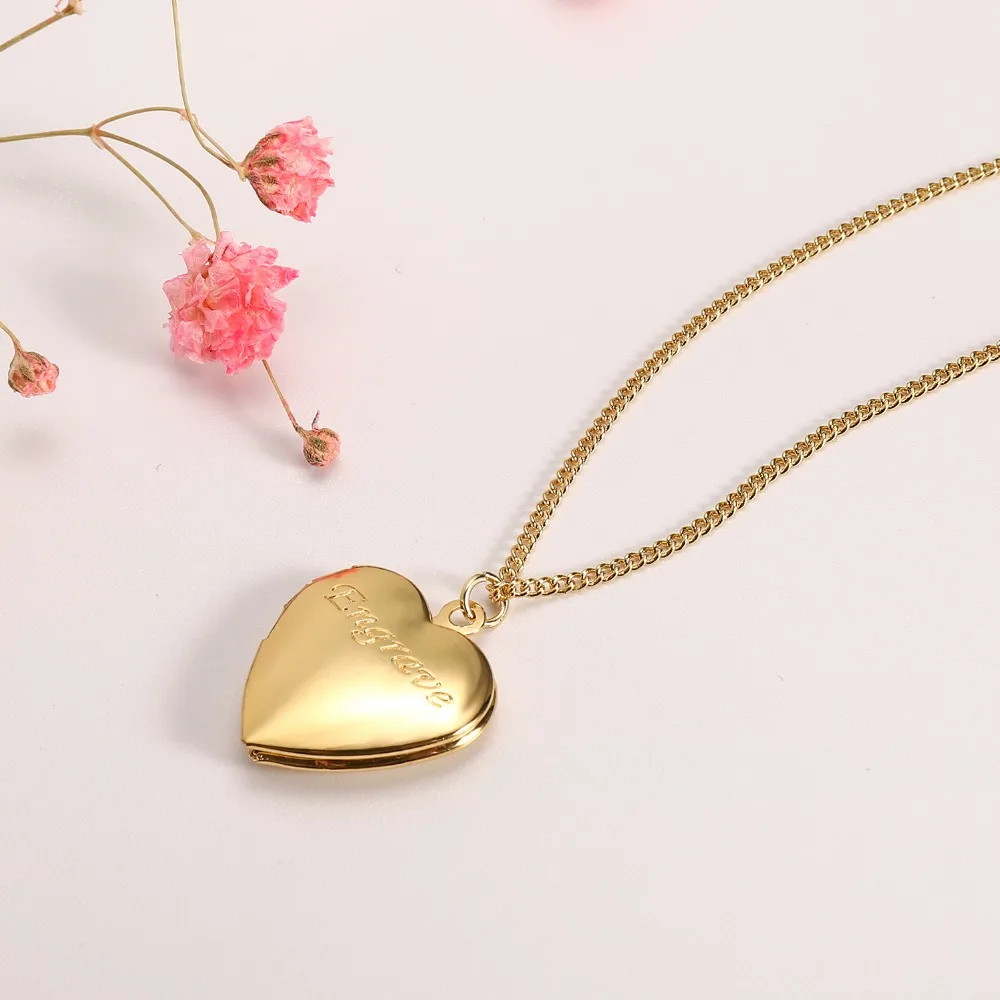 DUOYING Сердце Медальон ожерелье Романтический Keepsake на заказ выгравированное Имя