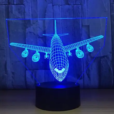 Plane 5 Самолет Fly Earth 3D лампа 7 цветов изменить сенсорный выключатель ночной Светильник ламинария атмосферная лампа в спальне новинка подарок лава лампа - Испускаемый цвет: Plane 5