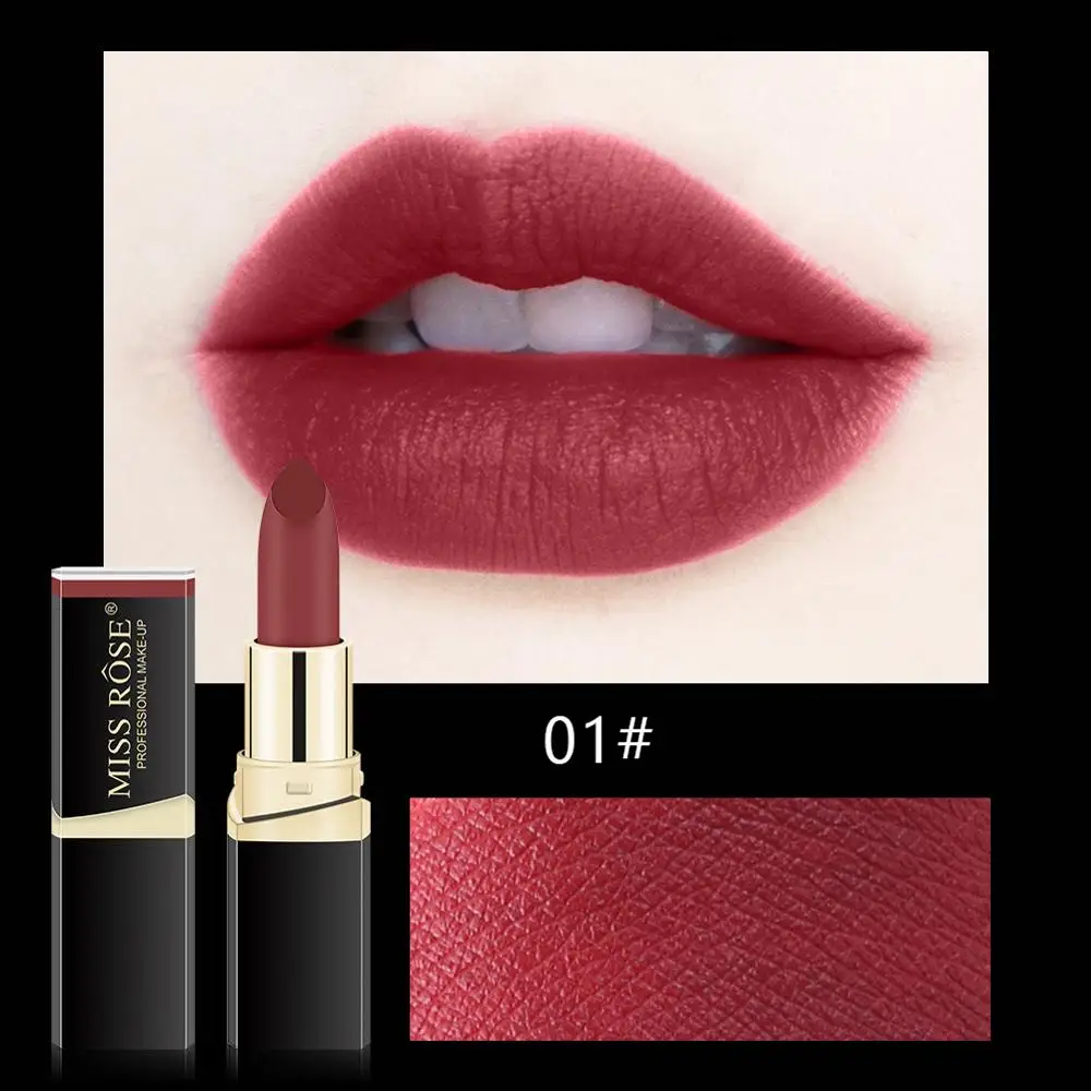Бархатные матовые помады 12 видов цветов классические красные сливовые цвета