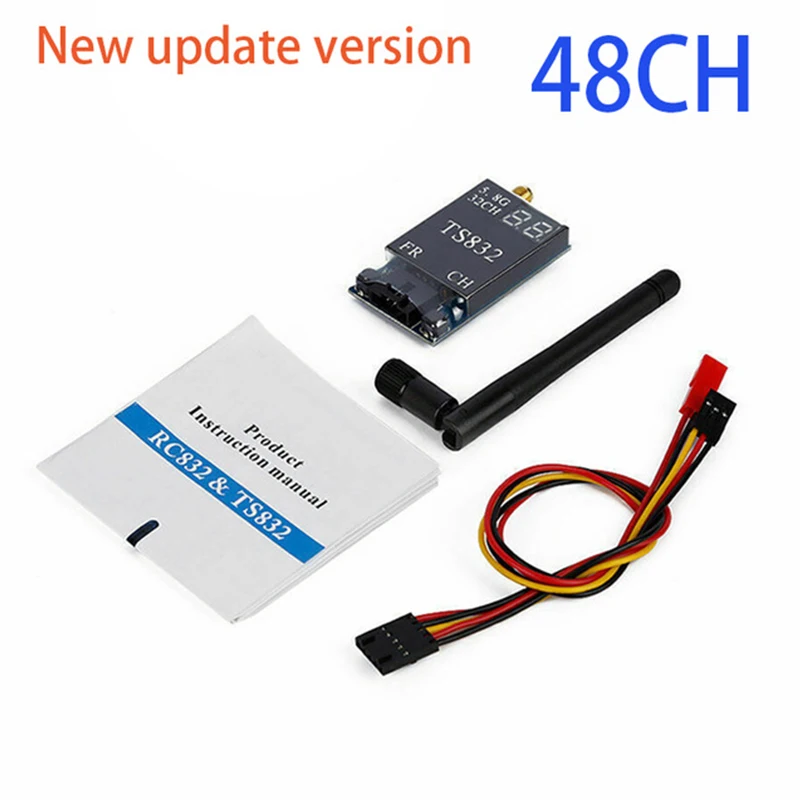 Новый Versio Бесплатная доставка TS832 5 8G 48CH 600mW 7 4 16V беспроводной AV Передатчик для