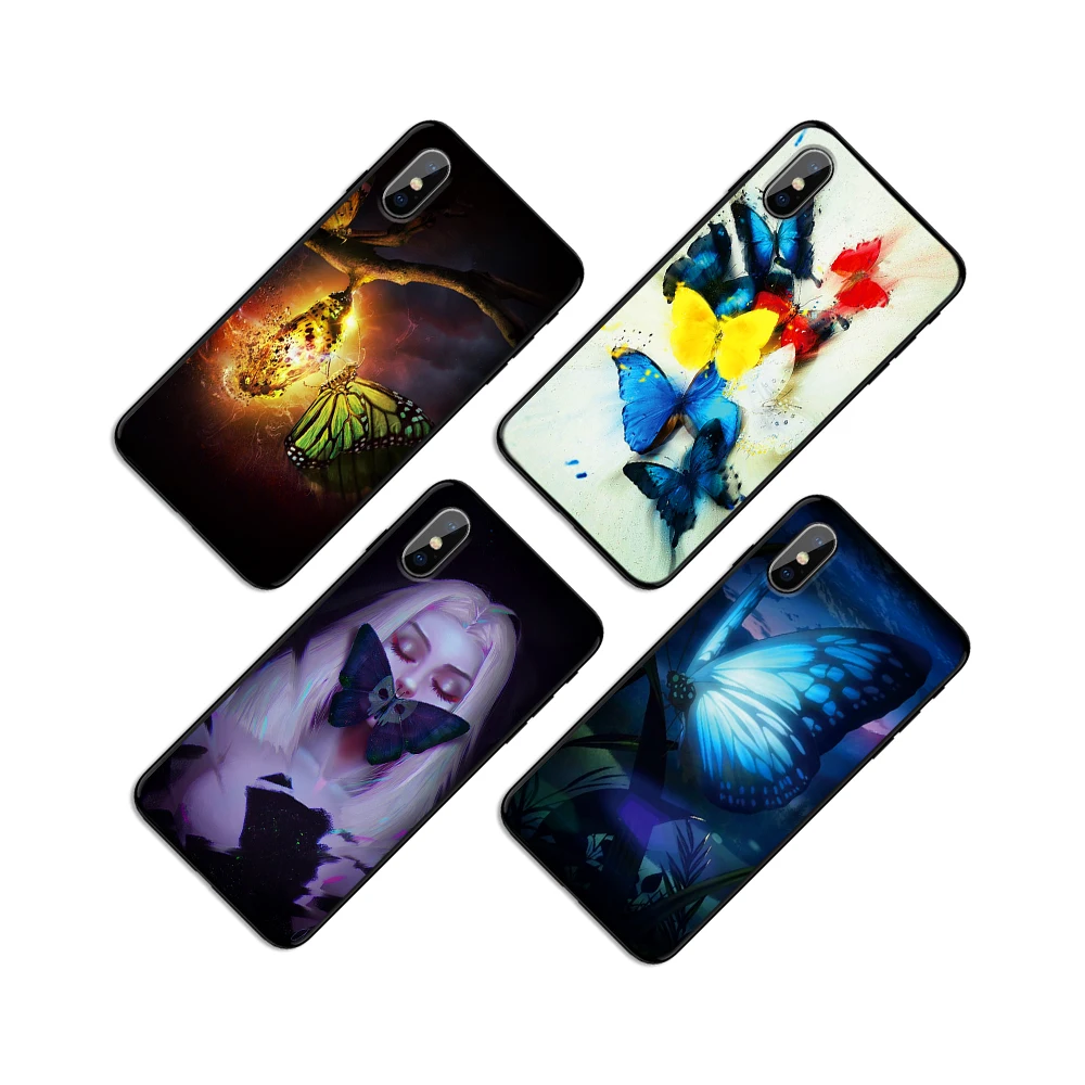 Dream butterfly and cute girl Soft TPU Case Cover for Apple iPhone 6 6S 7 8 Plus 5 5S SE X XS MAX XR Silicone Cases | Мобильные