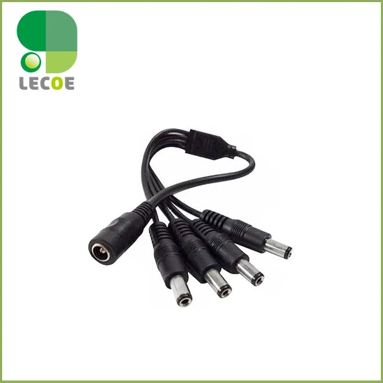 2pcsx AC 1 до 4 DC Женский муж Мощность Splitter адаптер Кабели для 2.1 мм Jack CCTV камера на 5.5*2.1