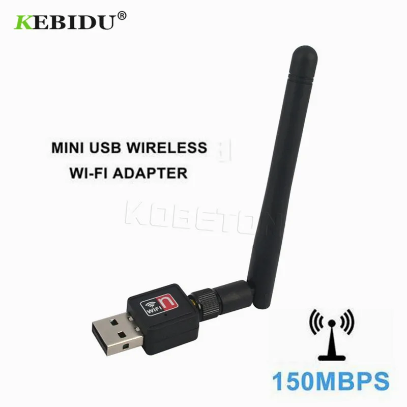 

Kebidu Wireless WiFi Network Card 150M USB 2.0 802.11 b/g/n LAN Antenna Adapter for Laptop PC Mini Wi-fi Dongle MT7601