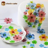 edible flowers for cupcake decorations74pcs wafer flowers cake stand birthday cakes decorating tools party kitchen supply