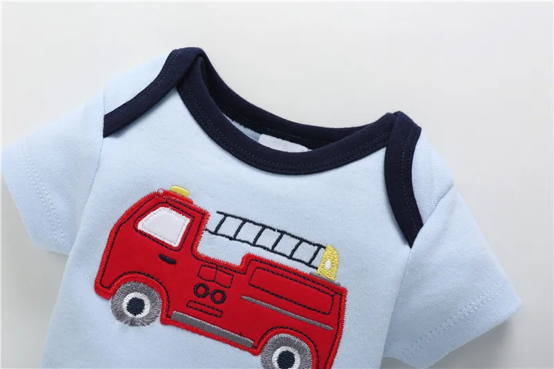 Размер 0 12 мес. комплект для маленьких мальчиков Детский комбинезон детская