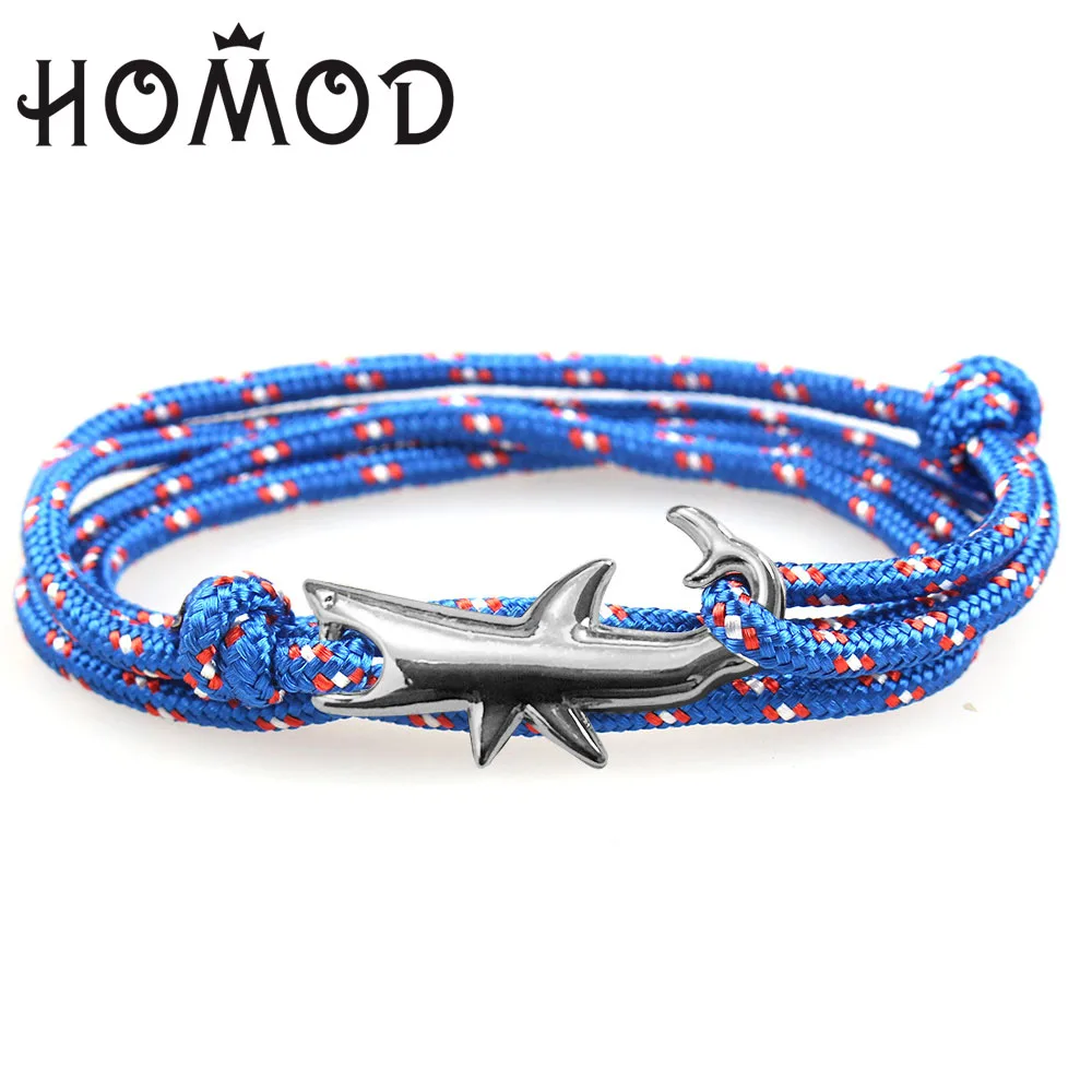 Homod новый модный браслет для мужчин с якорем цепочка подвеской металлический