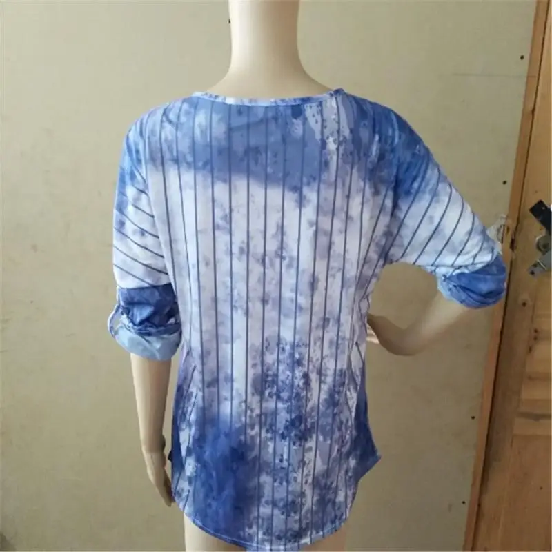 

2021 Summer Casual Blusas Women'S Tops Female Long Sleeve Sexy V Neck Blouse Ladies Loose Shirts WS7506C