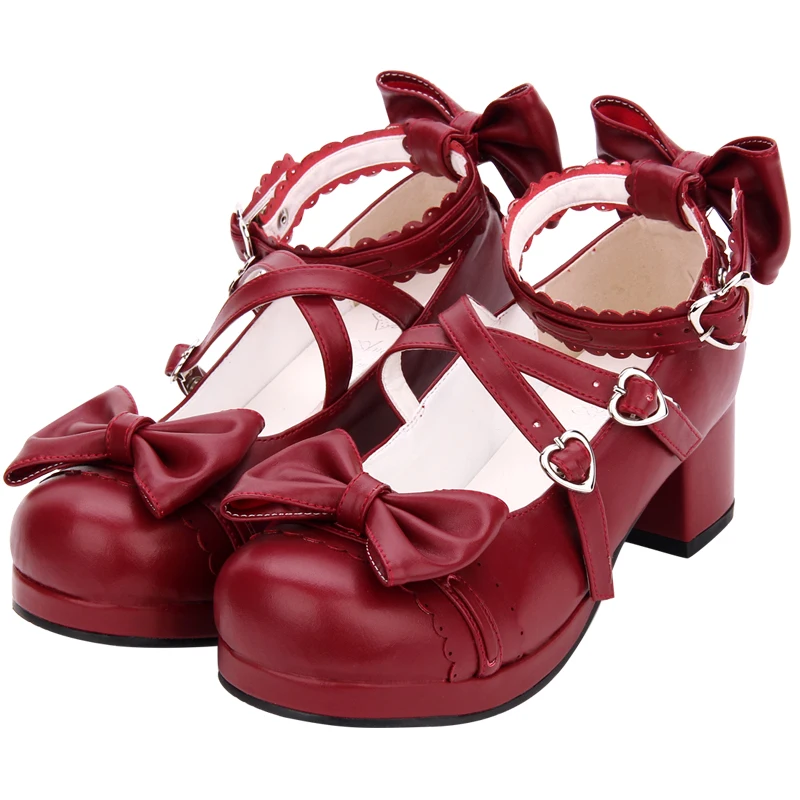 Туфли на платформе в стиле Лолиты с круглым носком каблуке 4 5 см|heels black|sweet lolita