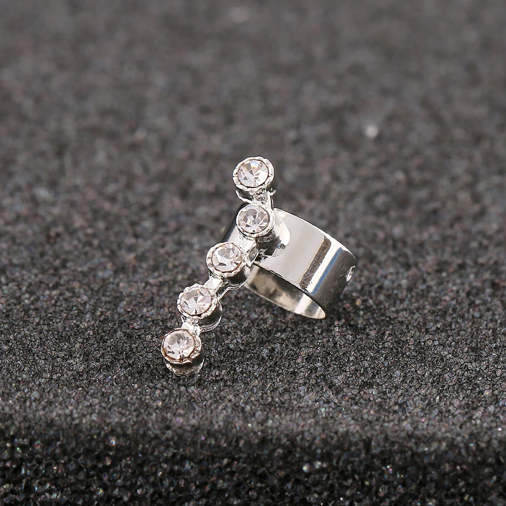 Женские запонки ZLDYOU в стиле панк с кристаллами 5 циркониевых заушников