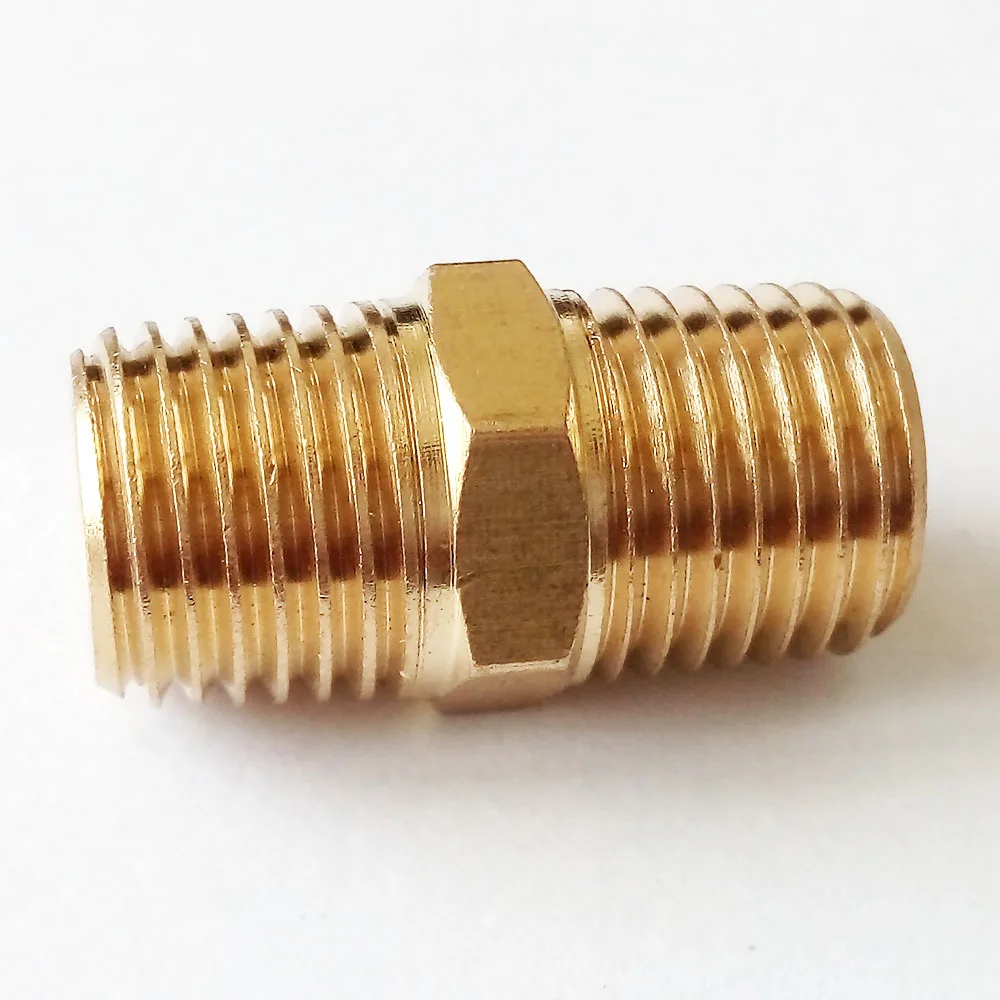 Латунный фитинг для труб с шестигранной головкой 1/8 дюйма NPT * NPT|nipple pipe fitting|npt malepipe