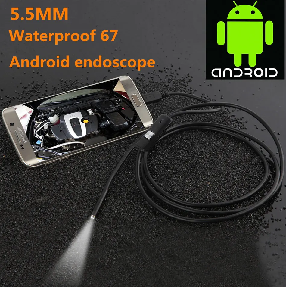 5,5 мм USB эндоскоп мини камера для телефона Android USB OTG эндоскоп 720P Водонепроницаемая камера для осмотра с 6 светодиодный объектив Бороскоп