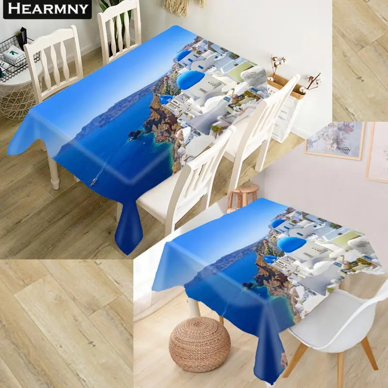 Скатерть HEARMNY 3D греческая ткань Оксфорд Пыленепроницаемая прямоугольная