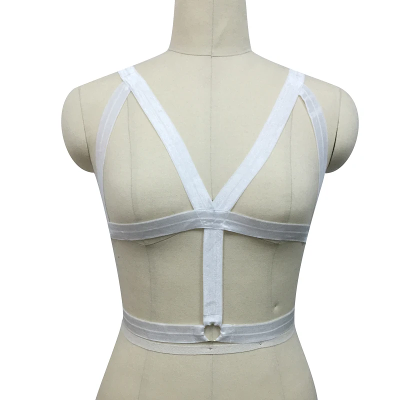 Бесплатная доставка. Женский бюстгальтер-бандаж черный готический клубный