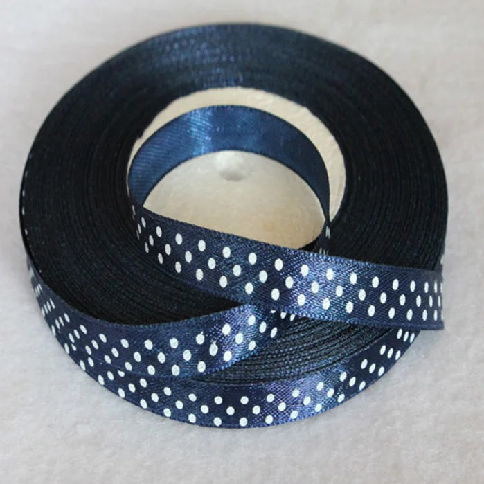 15 ярдов/партия атласная лента с принтом в горошек 3/8 10 мм|satin ribbon|printed satin ribbonribbon ribbon
