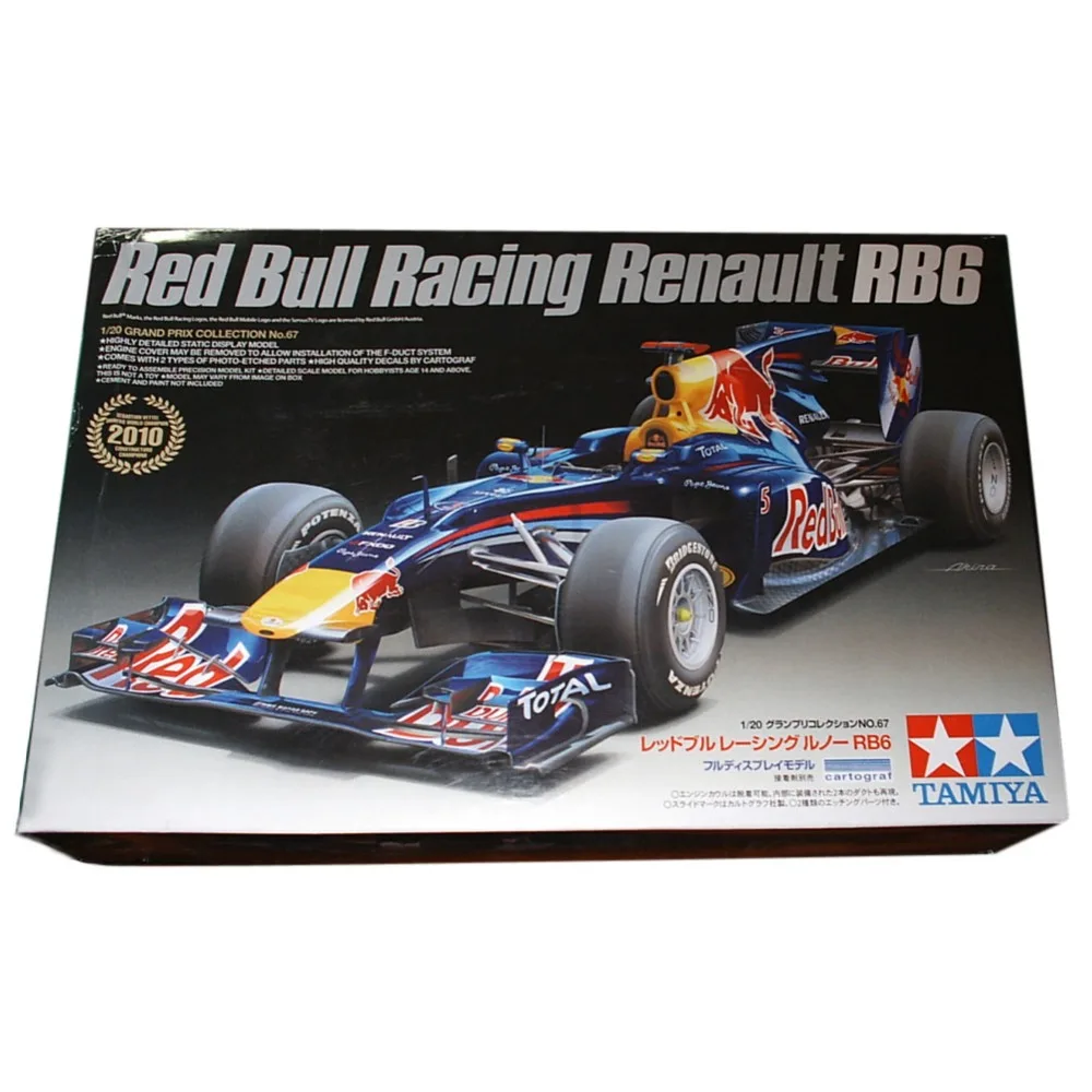 Tamiya 20067 1/20 RB6 F1 гоночный автомобиль масштаб Ассамблеи Модель автомобиля