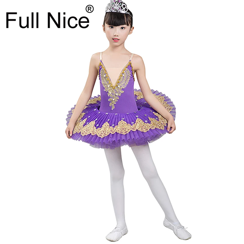 

Детские блестящие балетные костюмы с лебедем и озером, профессиональное балетное танцевальное платье-пачка для девочек, одежда для бальных...