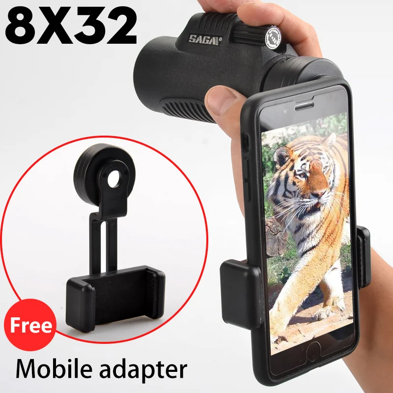 8x32 SAGA BAK4 8x32 10x42 Монокуляр телескоп HD Мини Монокуляр Открытый Охота Кемпинг прицелы телефон - Цвет: 8x32