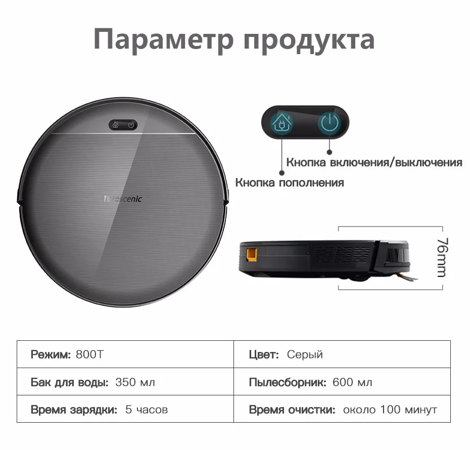Proscenic 800 т Робот пылесос автоматический для уборки пыли Mopping мобильное приложение пульт дистанционного управления запланированный робот-пылесос 3 в 1