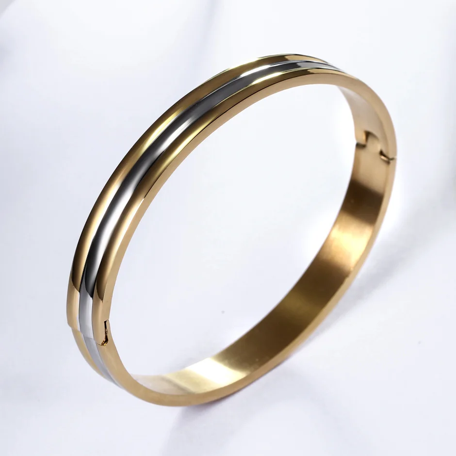 Горячие 2 тона розового золота цвет IP Качество отделки зеркала Мода женские