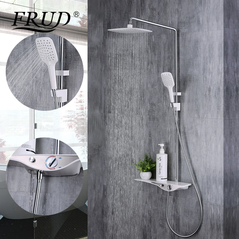 Frud смеситель для душа набор водопад Регулируемый ванной комнаты ABS Душевой