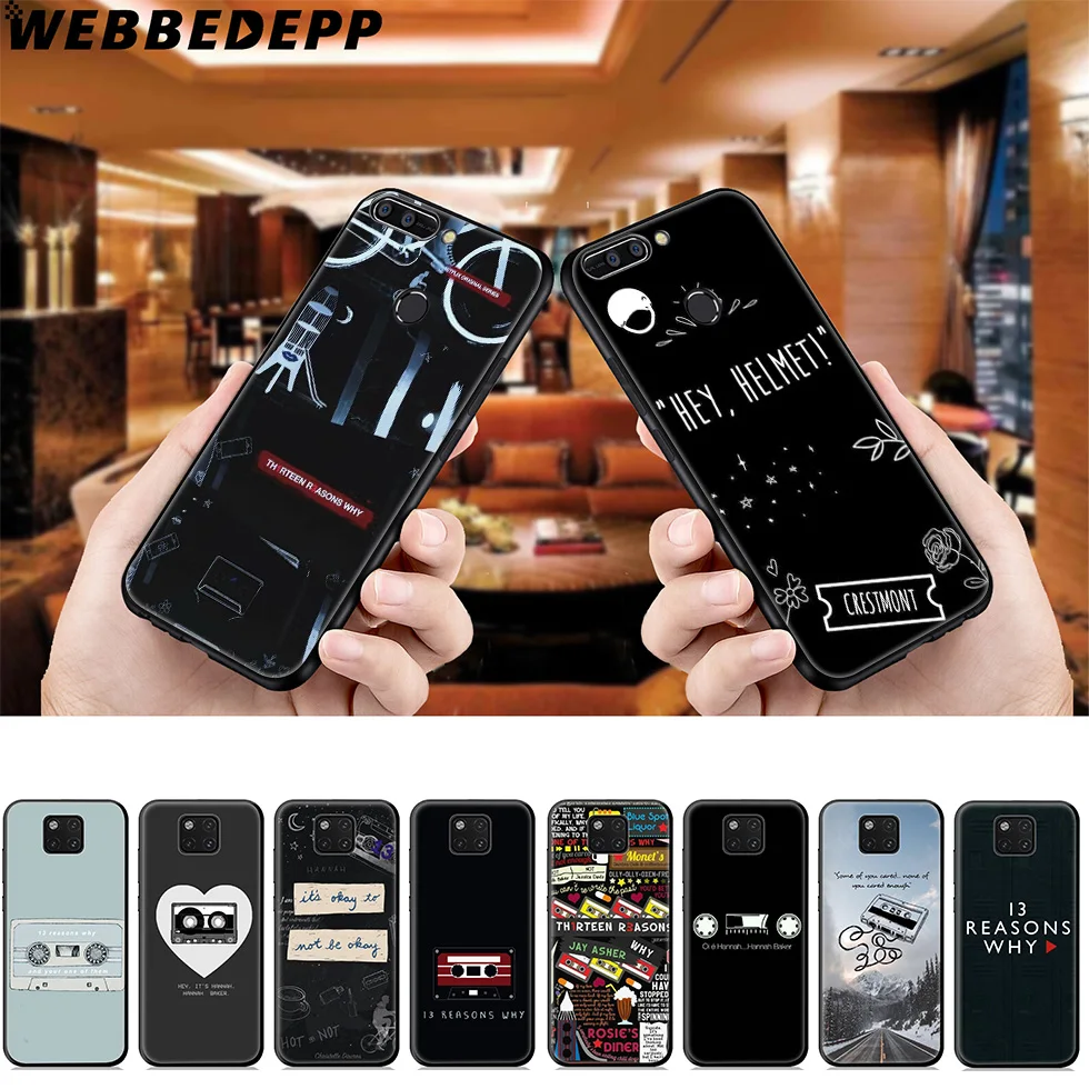 WEBBEDEPP тринадцать причин почему мягкий чехол для Huawei Mate Honor 20 6A 7A 7C 7X 8 9 9X 10 View Lite Pro 30 |