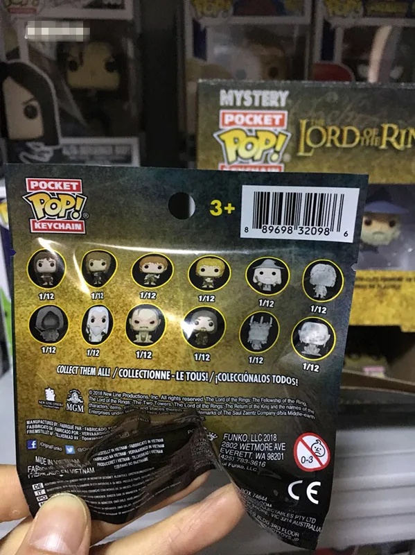 1 шт. слепой игрушка Funko Pop брелок Властелин колец-один тайна брелок Виниловая фигурка модель игрушки