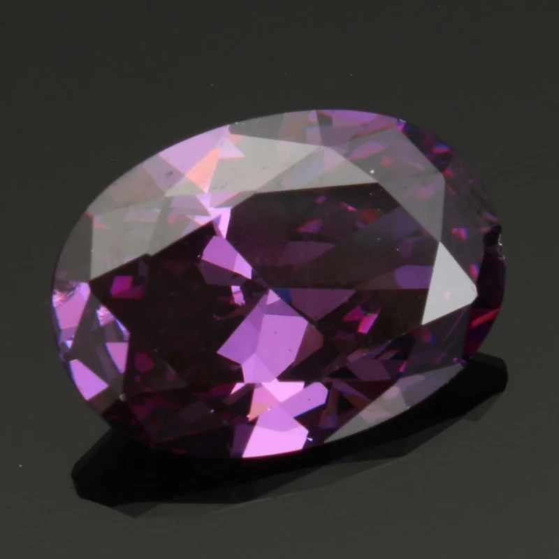 KiWarm 10.06CT фиолетовый искусственный циркон драгоценные камни овальной огранки 14x10 мм свободные драгоценные камни DIY ювелирные изделия кулон декоративные поделки