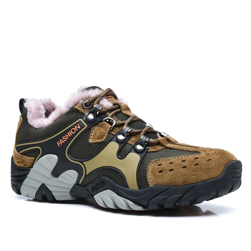 

Natural Suede Winter Shoes Men Plush Winter Men Shoes Casual Warm Anti-skidding High Quality