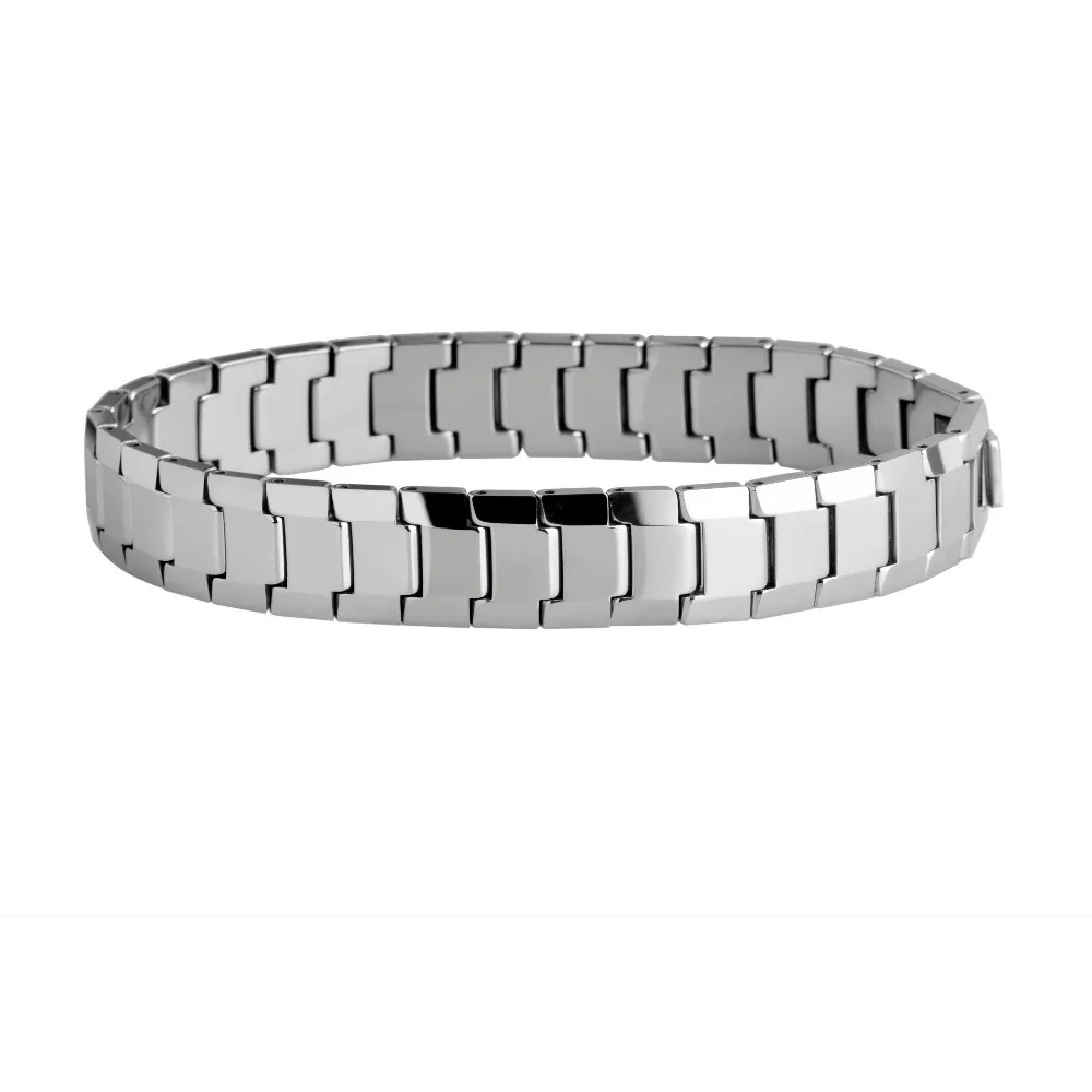 

Men Tungsten Carbide Polish Edged Snake-link Link Bracelet