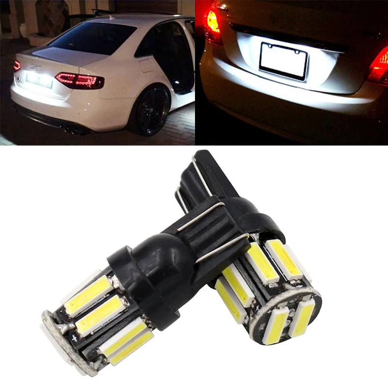 

10 шт., автомобисветодиодный светодиодные лампы T10 10 SMD 7020
