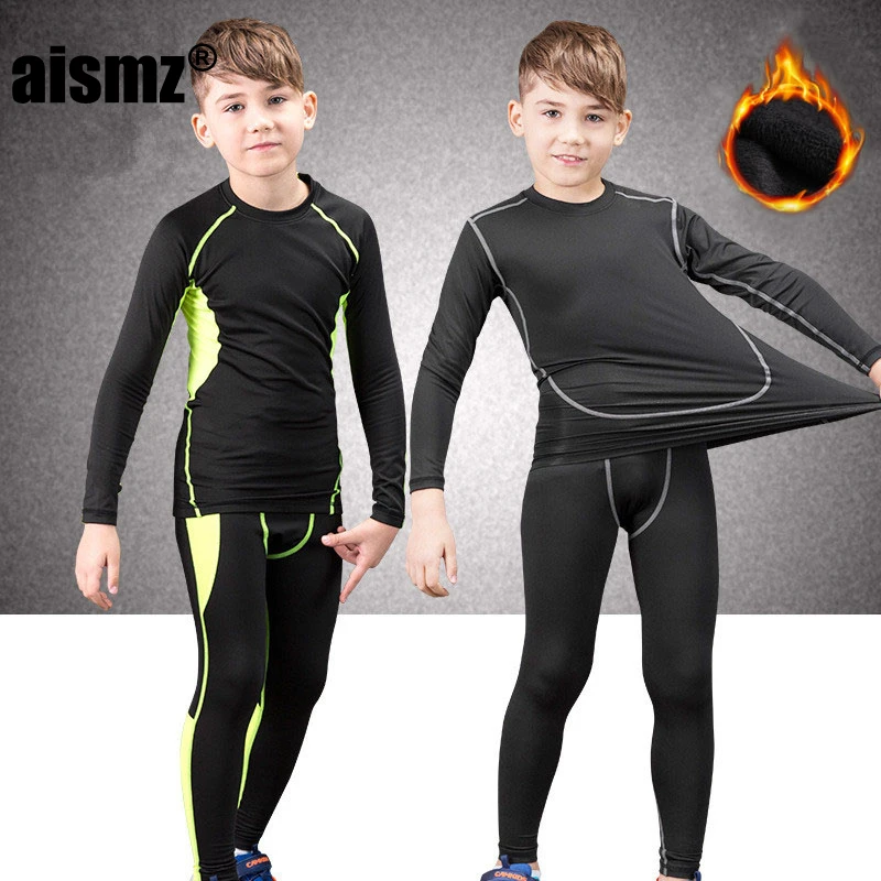 

Aismz Winter Thermal Underwear Set Children Warm Thermo Underwear Homme Masculino Boys Girls Lucky Fitness Quick Dry Long Johns