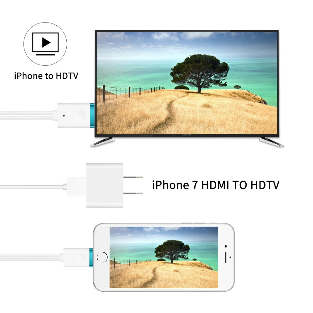 Полированный зеркальный кабель LD8 ТВ Стик ключ быстрый 1080P Full HD HDMI USB работает для