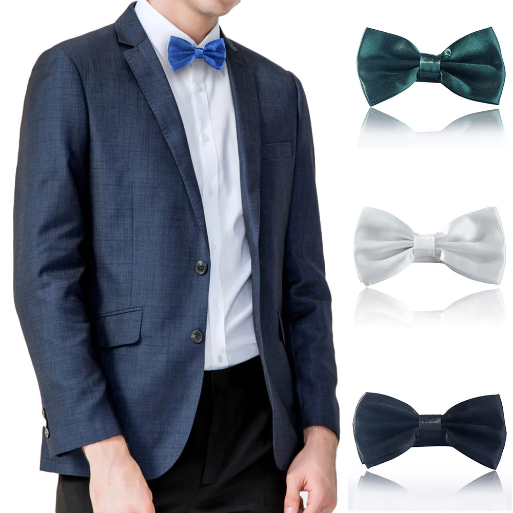 Распродажа 1 шт. мужской классический Атласный Галстук бабочка для свадебной