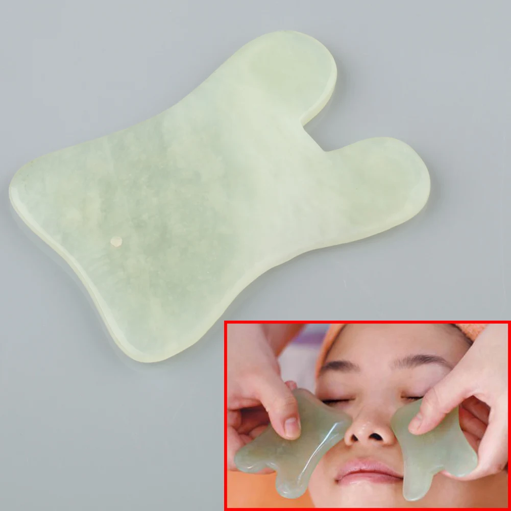 New Gua Sha Guasha массаж для лица красота Tool Chinese Natural Jade Health Cure | Красота и здоровье