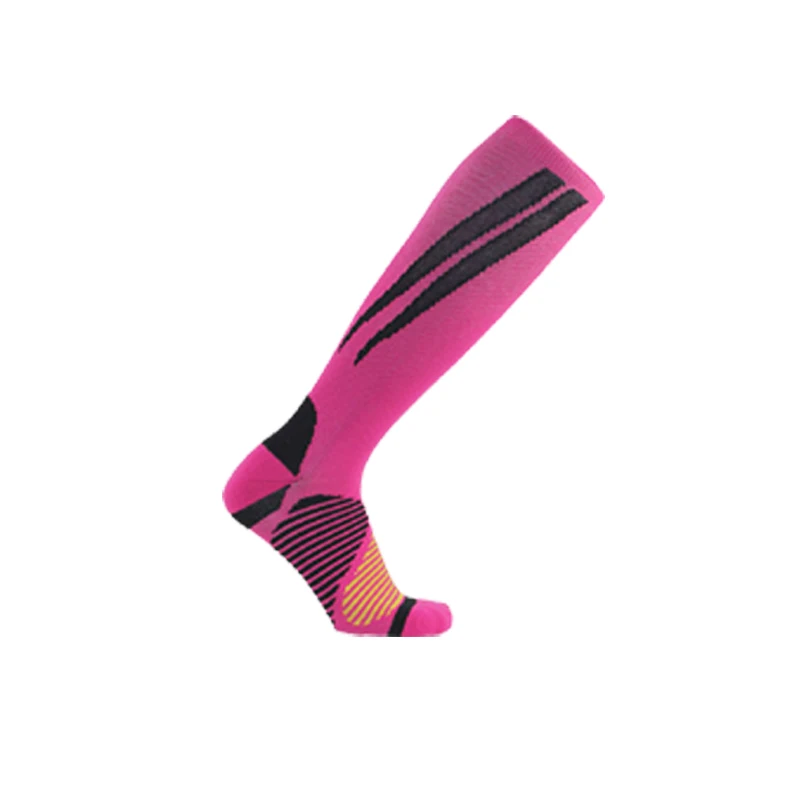 Hot pink--1pairs Компрессионные носки для женщин и мужчин-15-25 мм рт. ст. компрессионные чулки спортивные, беговые, медицинские, дорожные, беременность - Цвет: Hot pink--1pairs