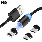 Магнитный зарядный кабель NISI, Micro USB, для Samsung, Xiaomi, Huawei, LG, HTC, OPPO, VIVO, Android
