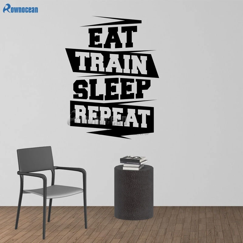 Fitness Wall Decal sticker vinyl decor mural bedroom yoga art gym lift train fun E665 | Дом и сад