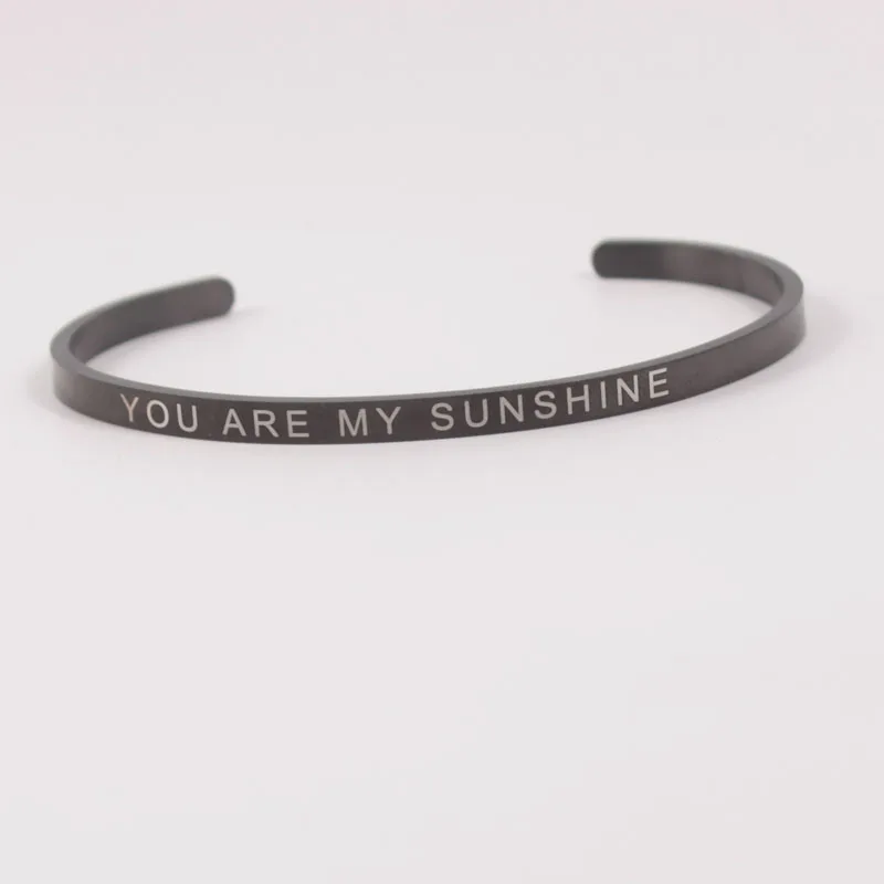 &quotYOU ARE MY SUNSHINE&quot из нержавеющей стали позитивный навевающий вдохновение браслет